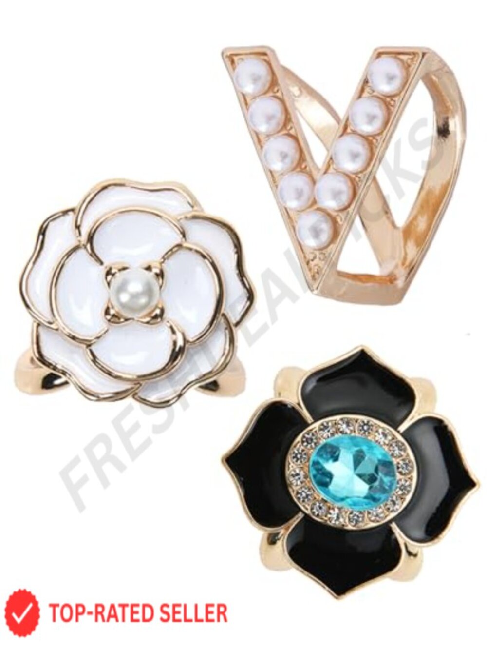 Alloy Scarf Ring Buckle Slides Set of 3 for Women Scarves Tshirt Ties Clip